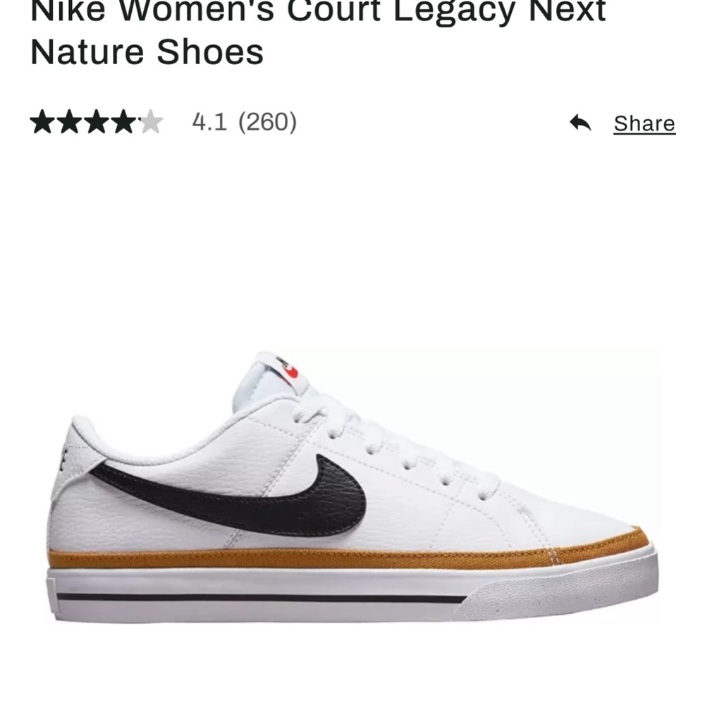 Gently used (worn 2x) Women’s Nike Court Legacy shoes